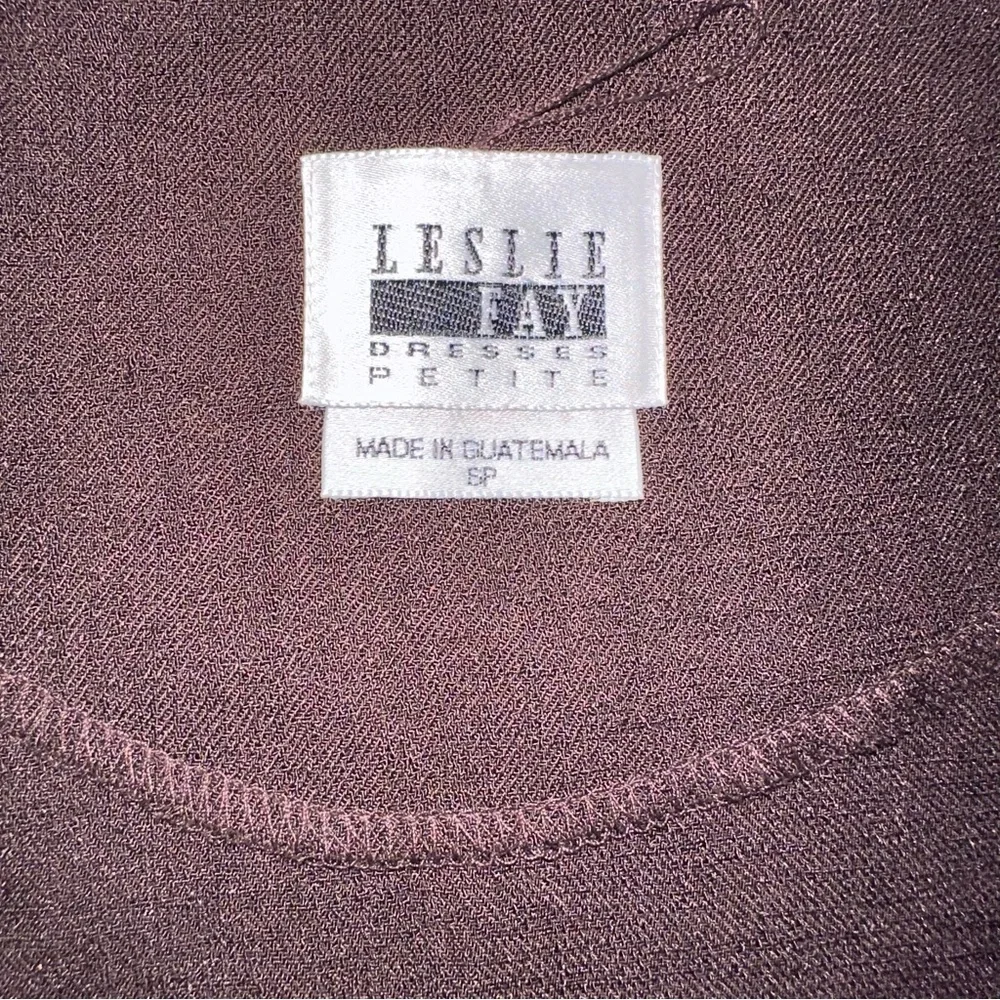 VTG Leslie Fay Skirt Suit Sz 6P 3 Pc Set Scarf 80s A Line Office Teacher Preppy‎
